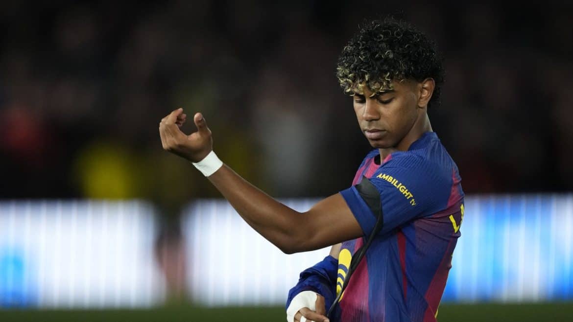 إصابة لامين يامال تقلق برشلونة