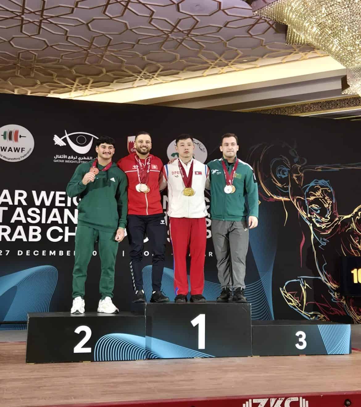 كارم بن هنية يحرز 6 ميداليات في كأس قطر 2025 لرفع الأثقال