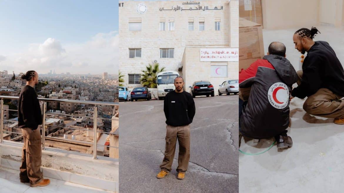 لويس هاميلتون يزور الأردن لدعم غزة